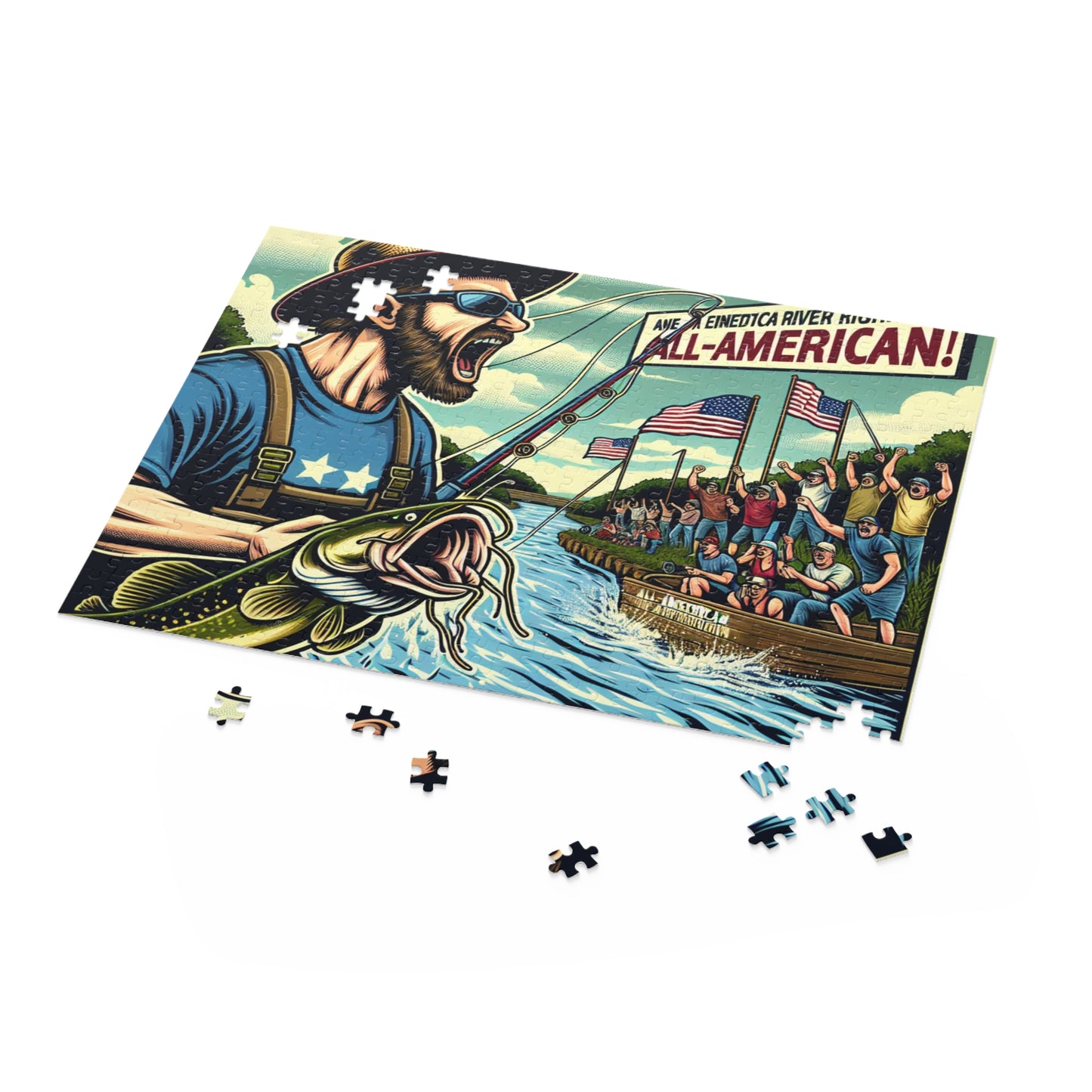 Danny King Catfish River Tournament Puzzle 500 pc