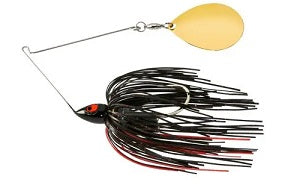War Eagle Night Time Spinnerbait 3/4oz GLD Black Red