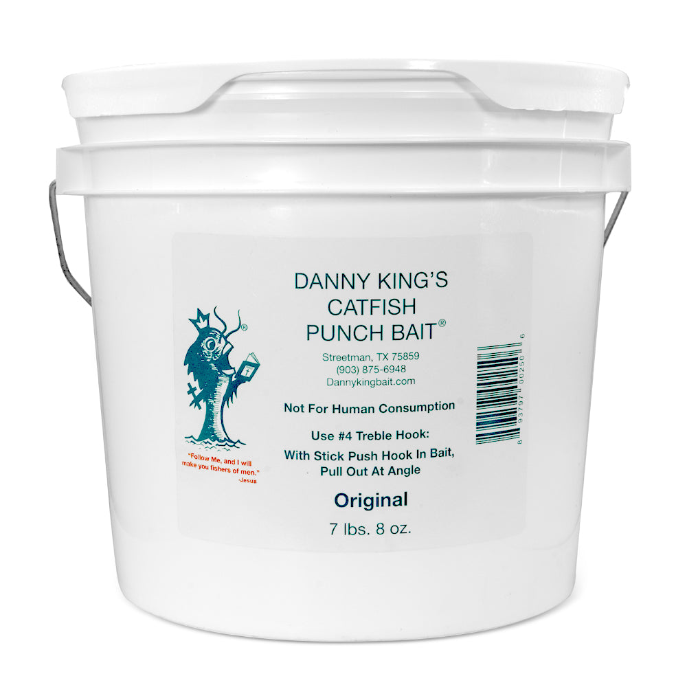 2 - Danny King Punch Bait - 1 Original & 1 Blood 14 oz Jars, Catfish Bait  Made in The USA