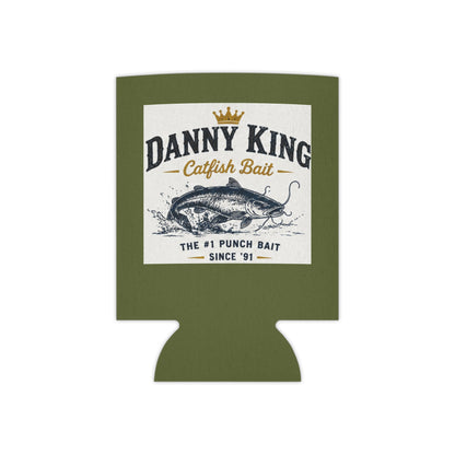 Danny King Catfish Bait Can Cooler — Olive Drink Koozie