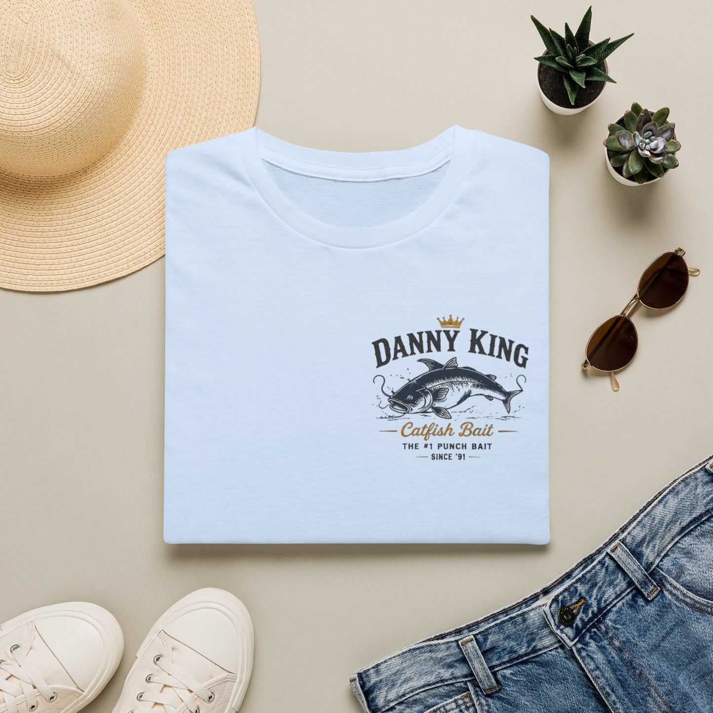 Danny King Catfish Fishing T-Shirt – Vintage Angler Tee