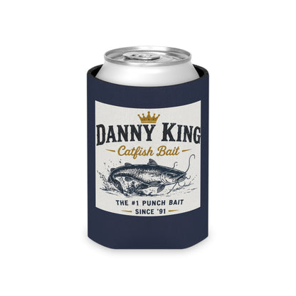 Danny King Catfish Bait Can Cooler — Navy Drink Koozie