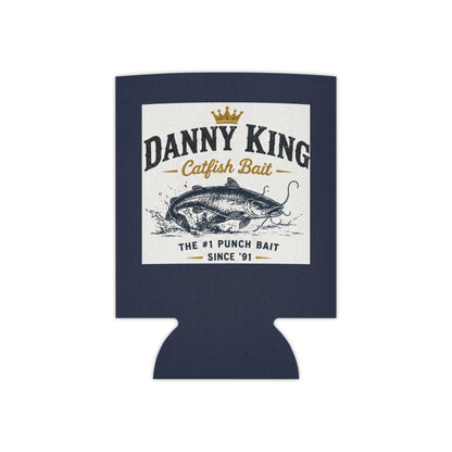 Danny King Catfish Bait Can Cooler — Navy Drink Koozie
