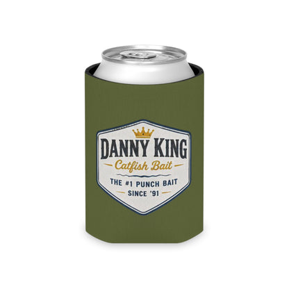 Danny King Catfish Bait Can Cooler — Olive Drink Koozie