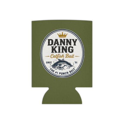 Danny King Catfish Bait Can Cooler — Olive Drink Koozie