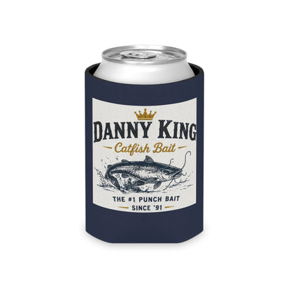 Danny King Catfish Bait Can Cooler — Navy Drink Koozie