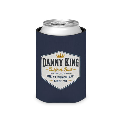 Danny King Catfish Bait Can Cooler — Navy Drink Koozie