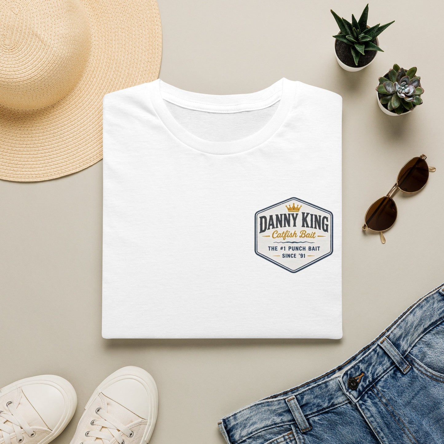 Danny King Captain Badge T-Shirt — Fishing Logo Tee
