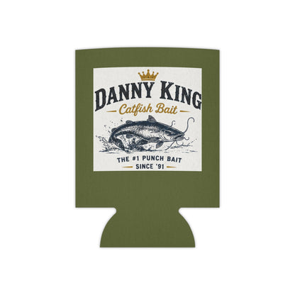 Danny King Catfish Bait Can Cooler — Olive Drink Koozie