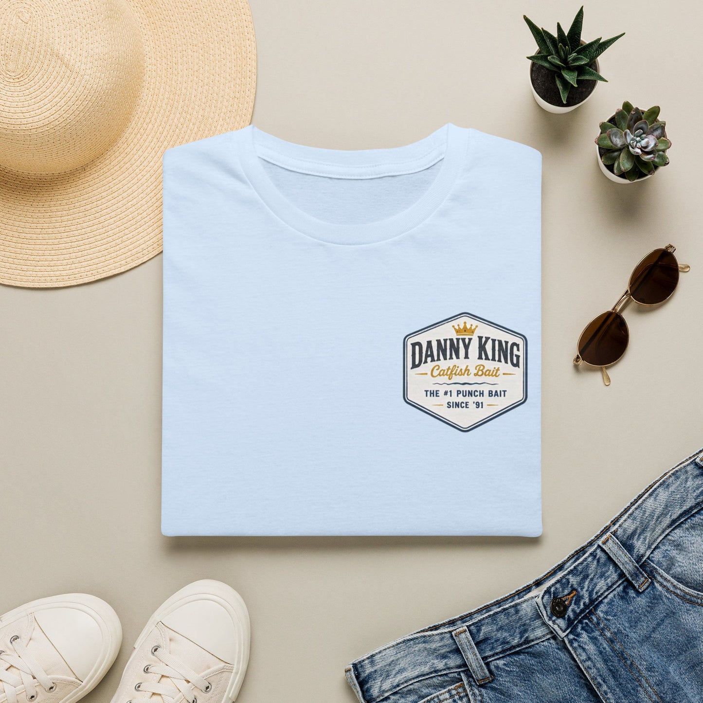 Danny King Captain Badge T-Shirt — Fishing Logo Tee