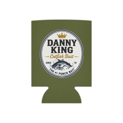 Danny King Catfish Bait Can Cooler — Olive Drink Koozie