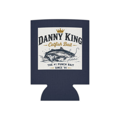 Danny King Catfish Bait Can Cooler — Navy Drink Koozie