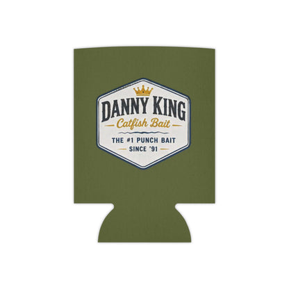 Danny King Catfish Bait Can Cooler — Olive Drink Koozie