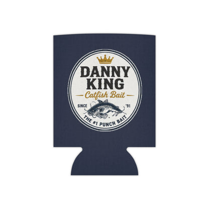 Danny King Catfish Bait Can Cooler — Navy Drink Koozie