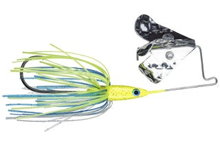 Strike King Tri Wing Mini Buzz 1/8oz Chartreuse/Blue