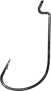 Mustad Mega Bite Worm Hook Black Nickle 5ct Size 2/0