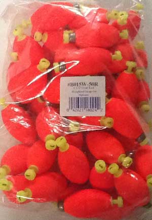 Betts Snap On Weighted Oval 1.50" 50ct Red