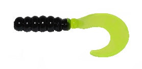 Big Bite Fat Grub 2" 10ct Black/Chartreuse